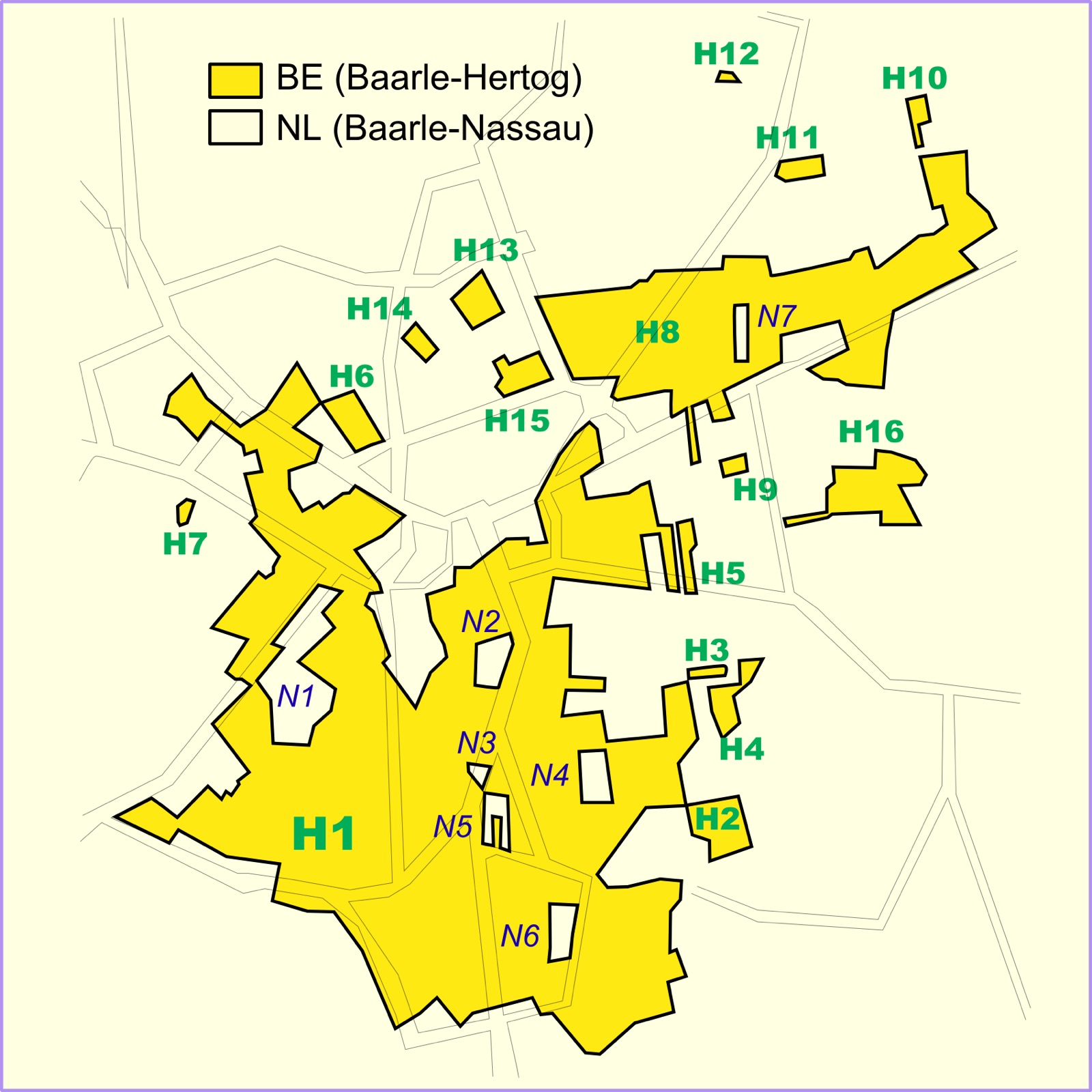 The town made of interlocking countries in Belgium and Netherlands