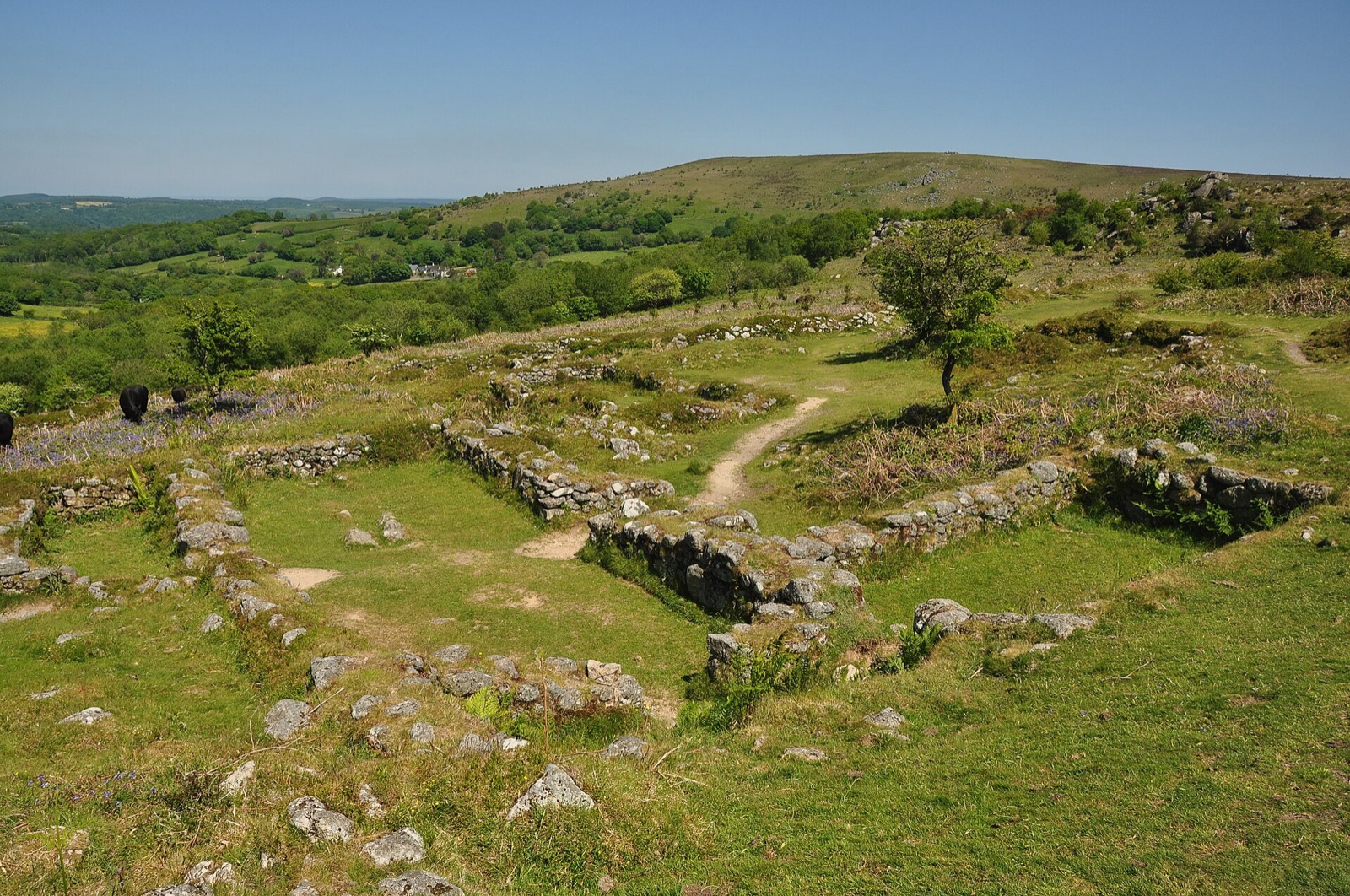 Hound Tor Deserted Medieval Village in United Kingdom