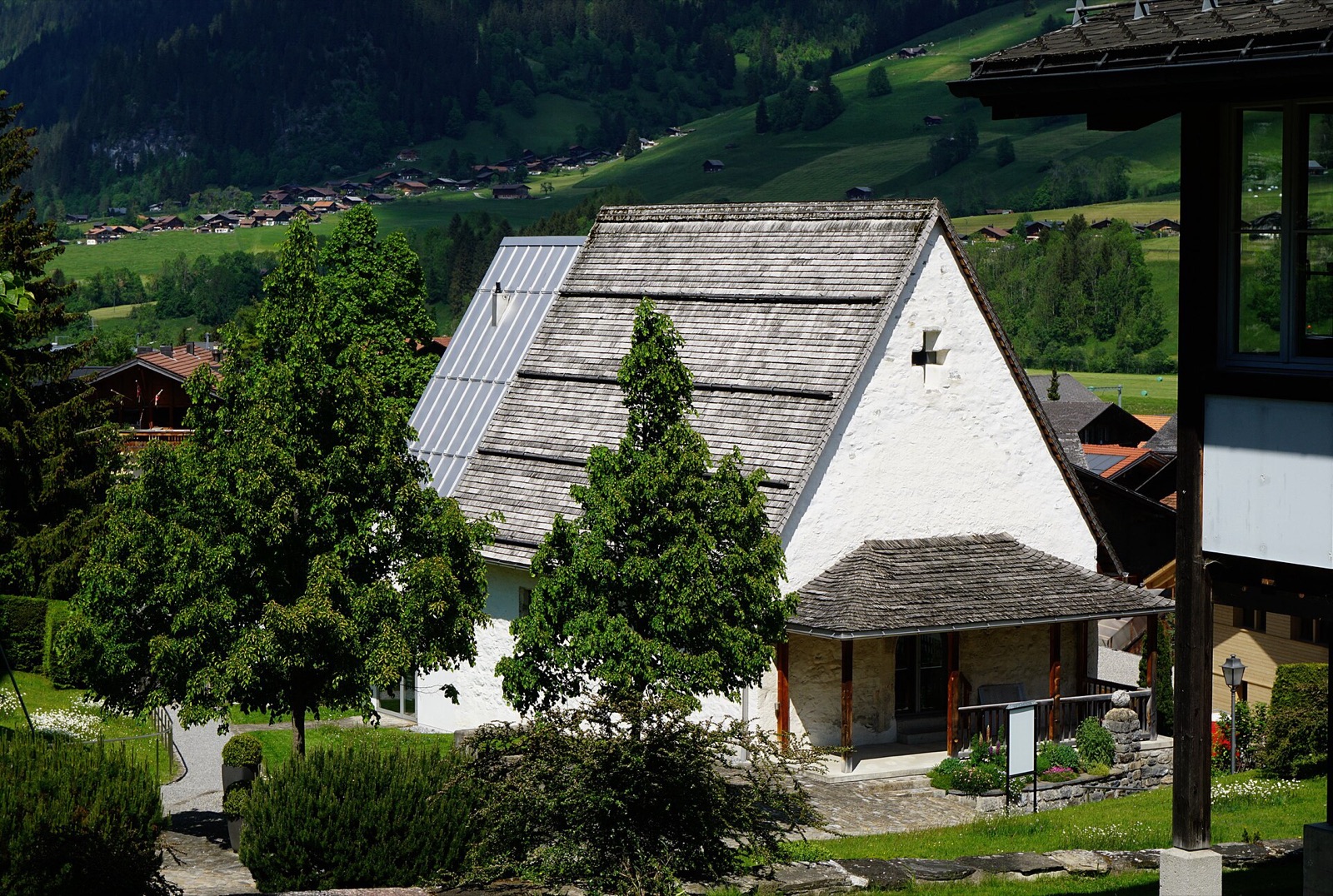Former cemetery chapel with ossuary (1481) in Switzerland