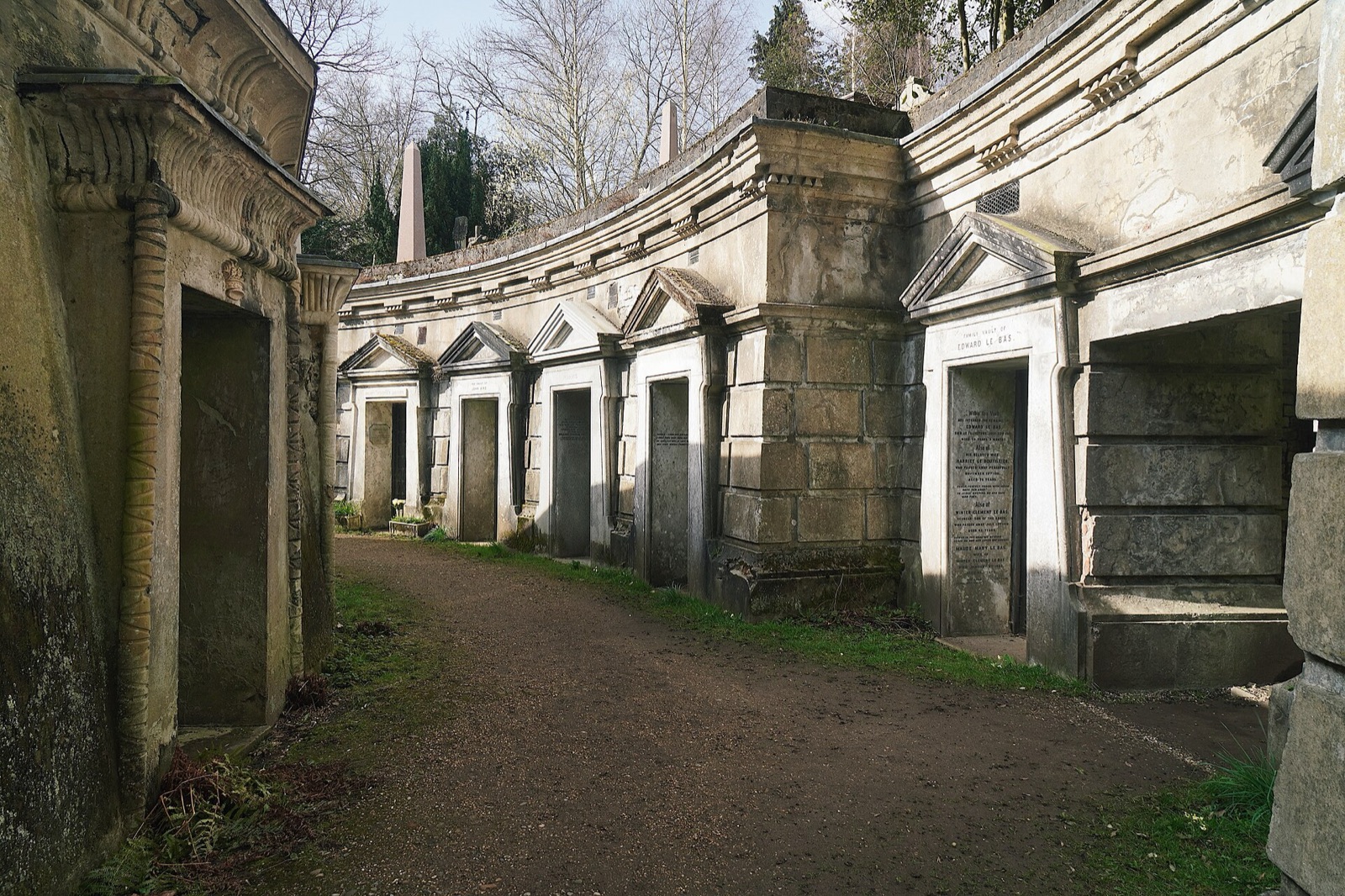 Egyptian Avenue and Lebanon Circle, Highgate Cemetery in United Kingdom