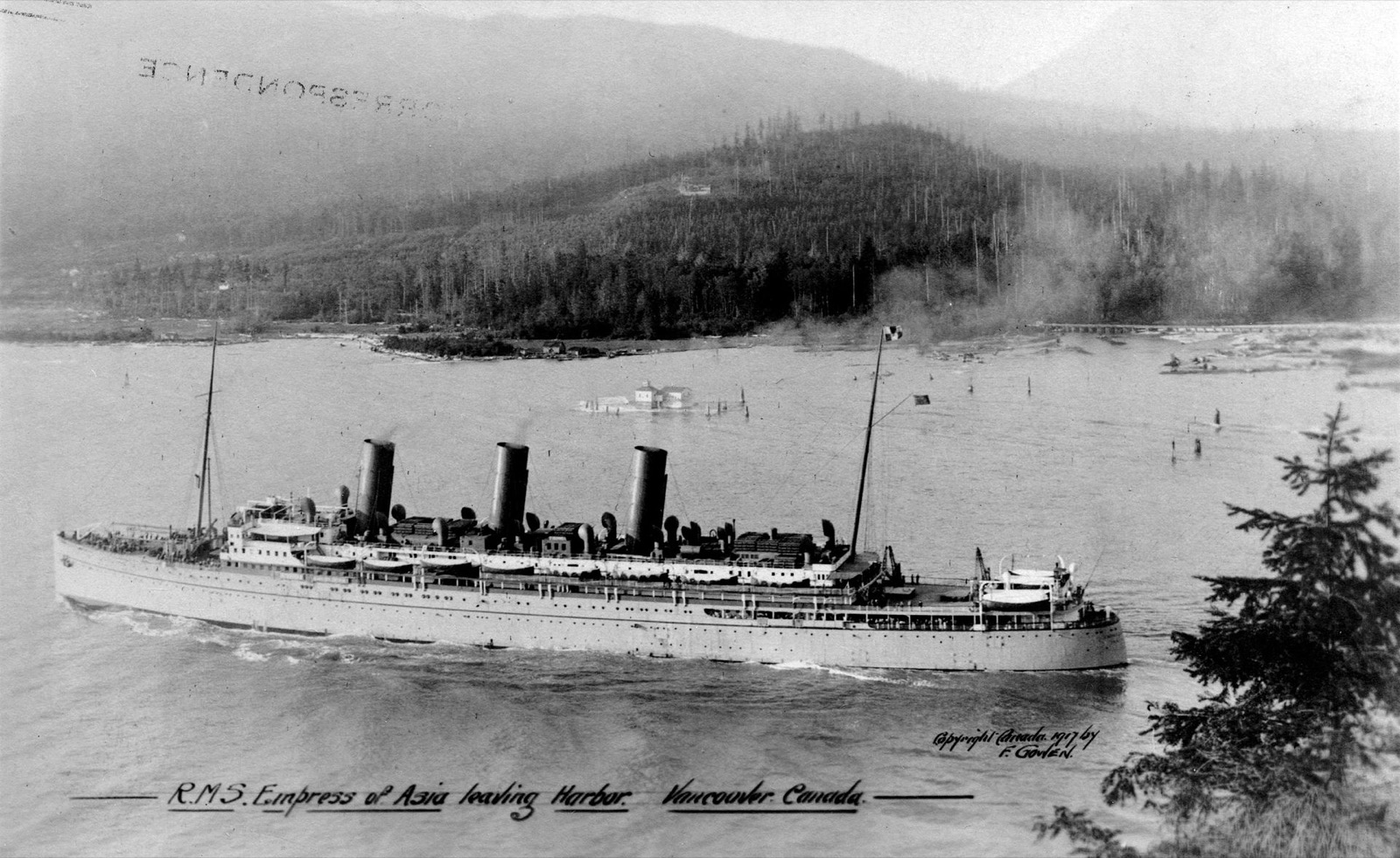 RMS Empress of Asia in Location recorded in Wikidata