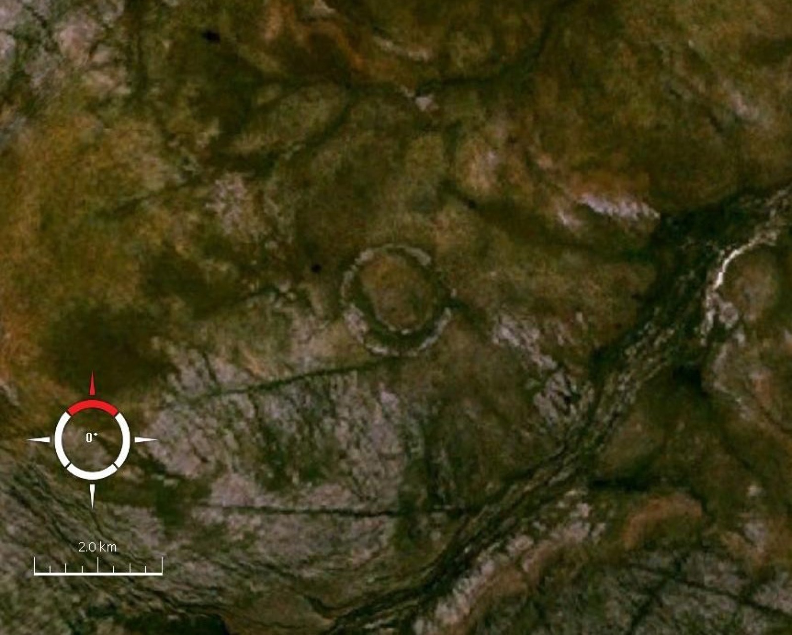 Liverpool crater in Australia