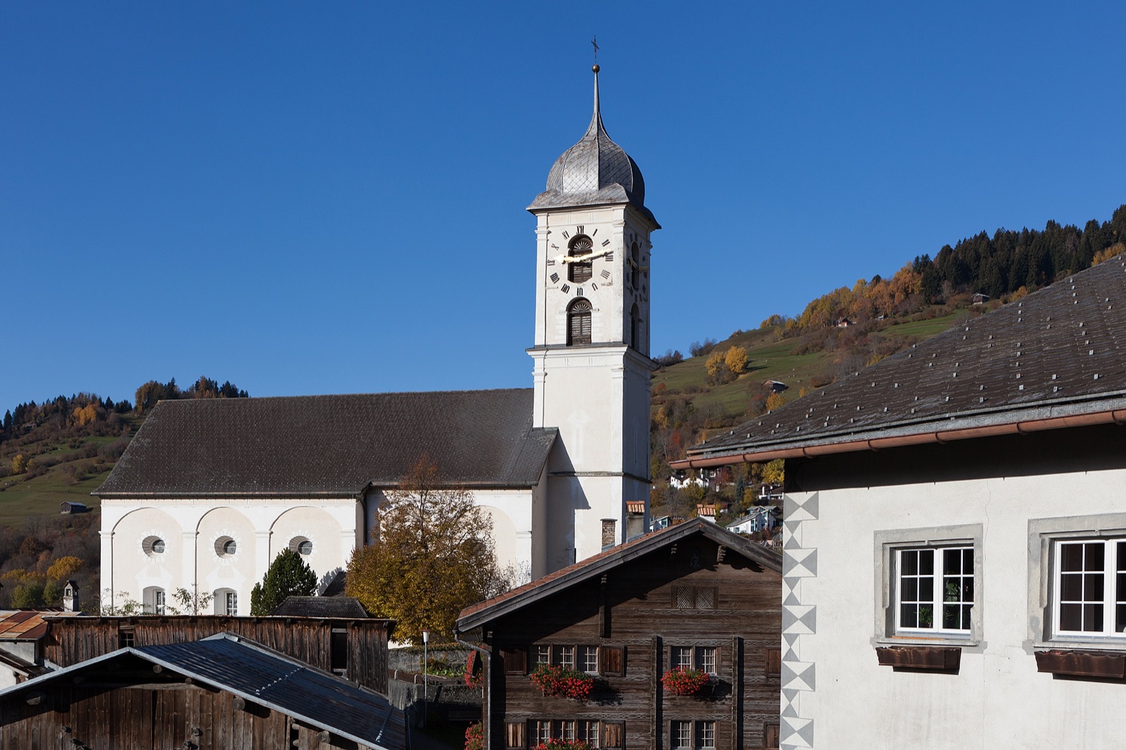 Catholic Church St. Otmar and Gallus with Ossuary in Switzerland