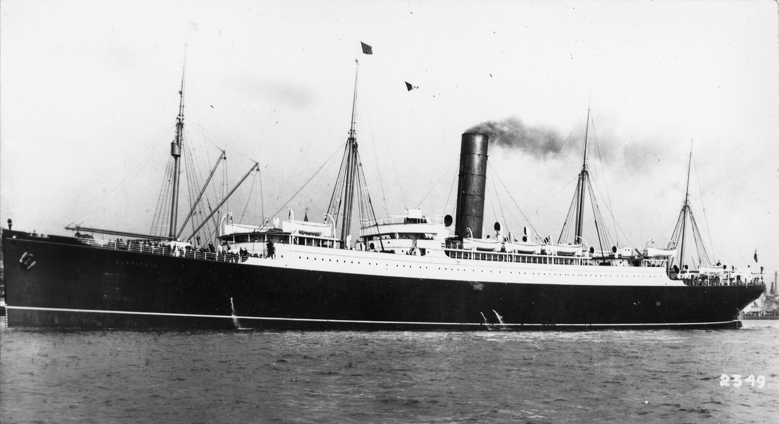 RMS Carpathia in Location recorded in Wikidata