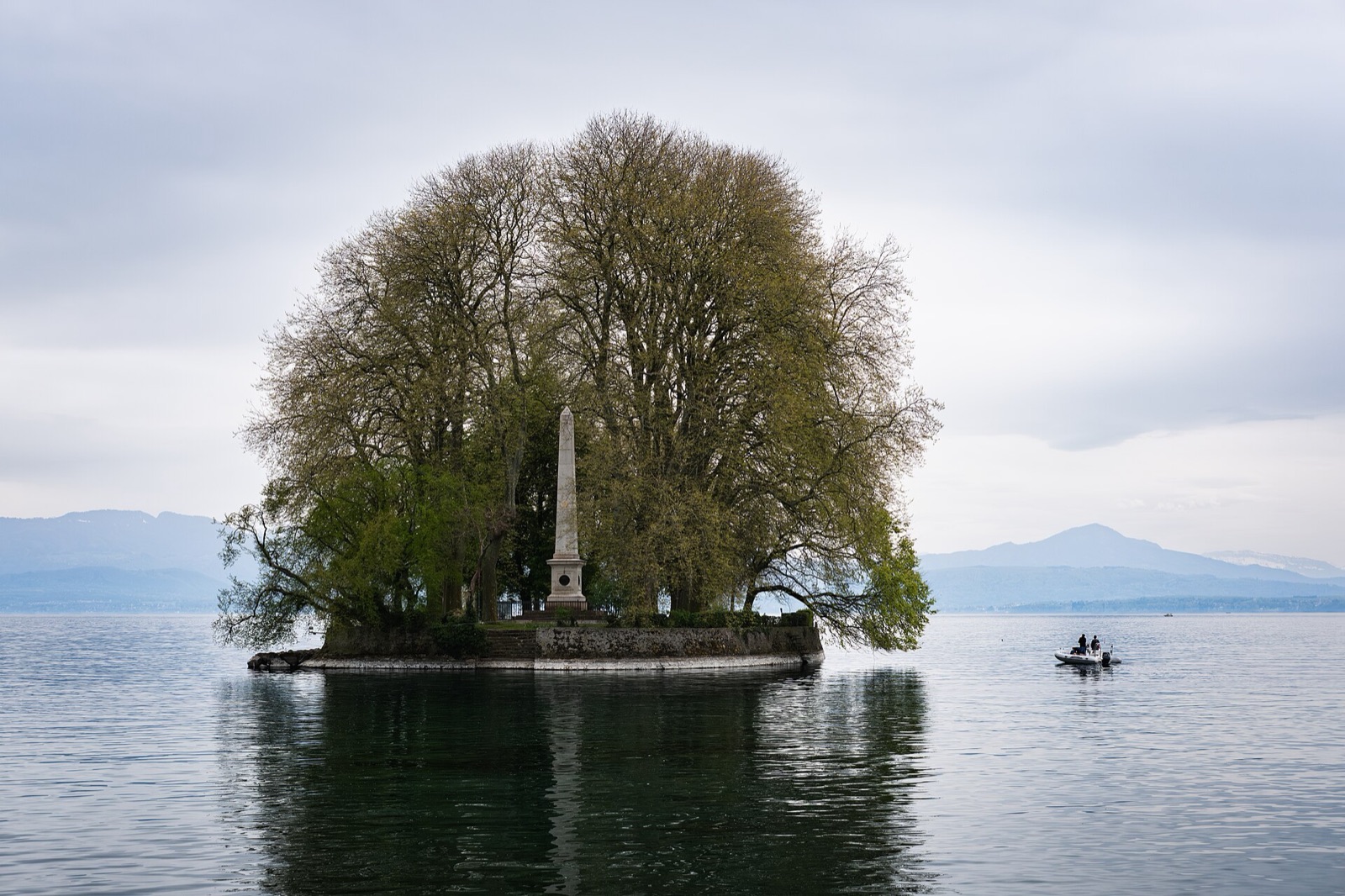Île de la Harpe in Switzerland