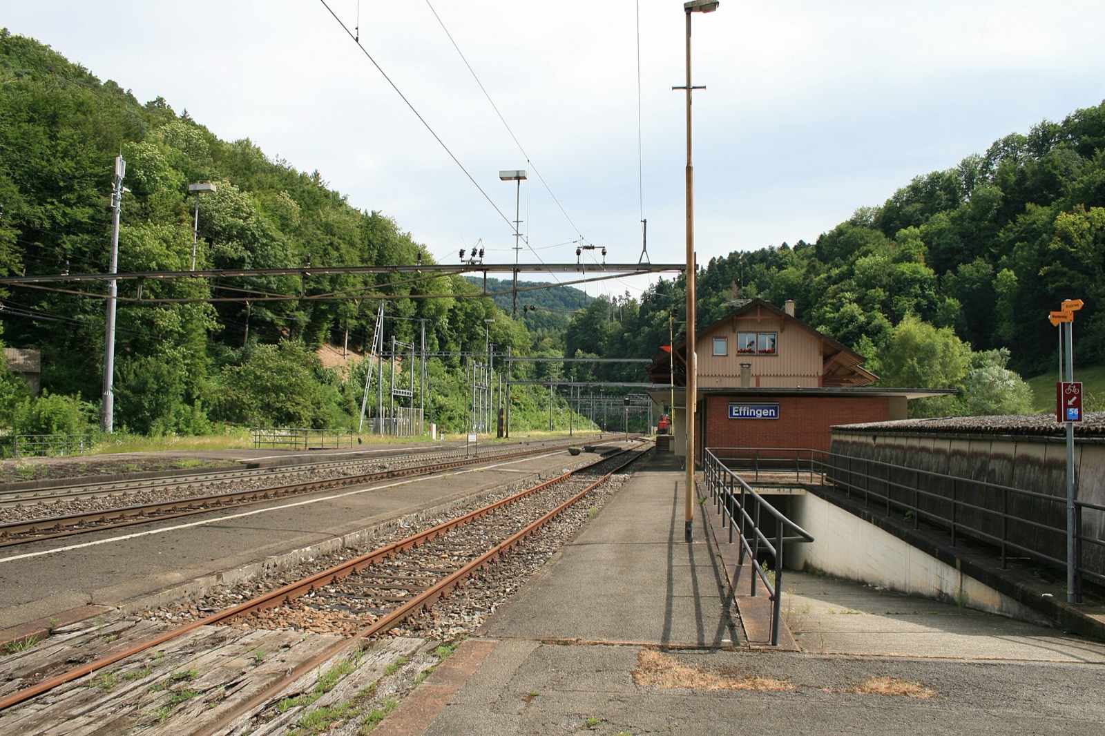 Effingen railway station in Switzerland