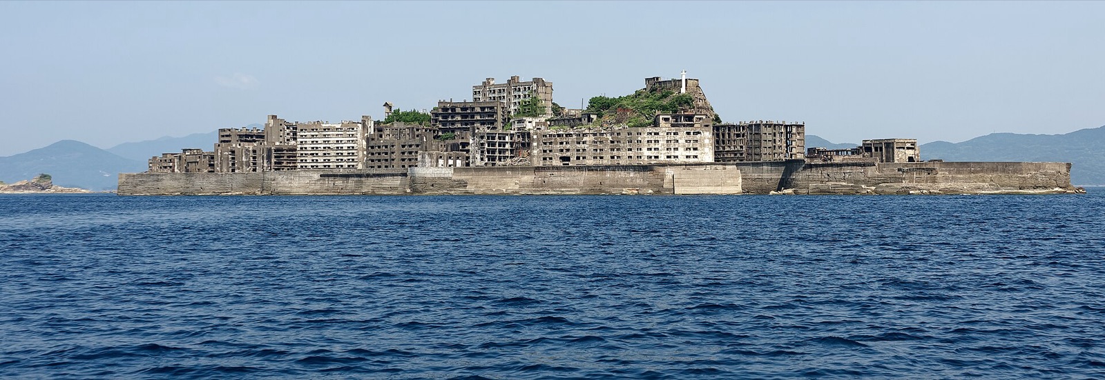 The concrete island left empty in Nagasaki, Japan