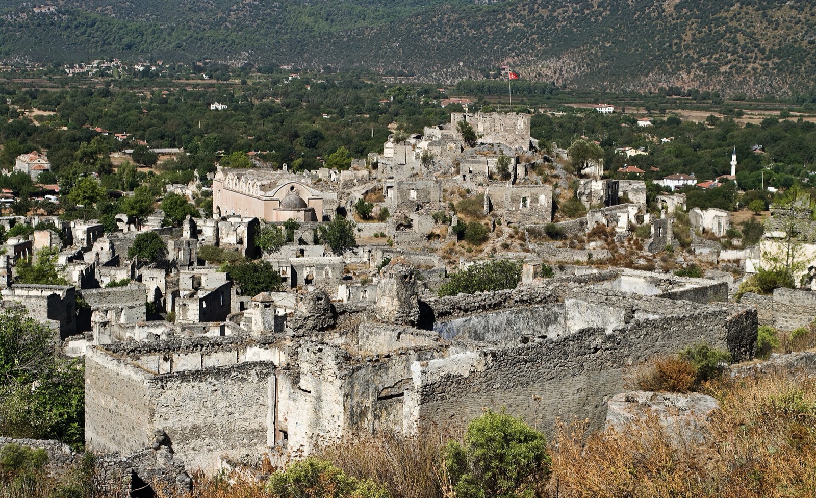 The hillside town without residents in Muğla, Türkiye