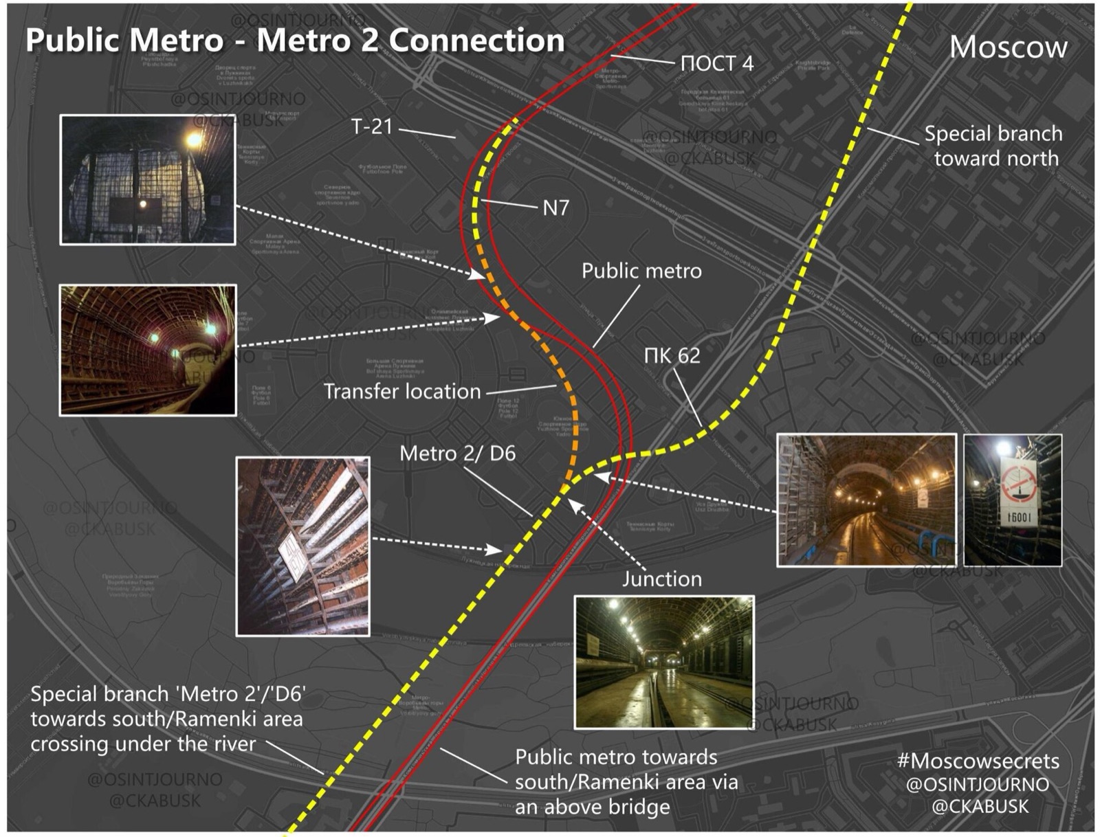 The mapped gaps beneath Moscow in Moscow, Russia